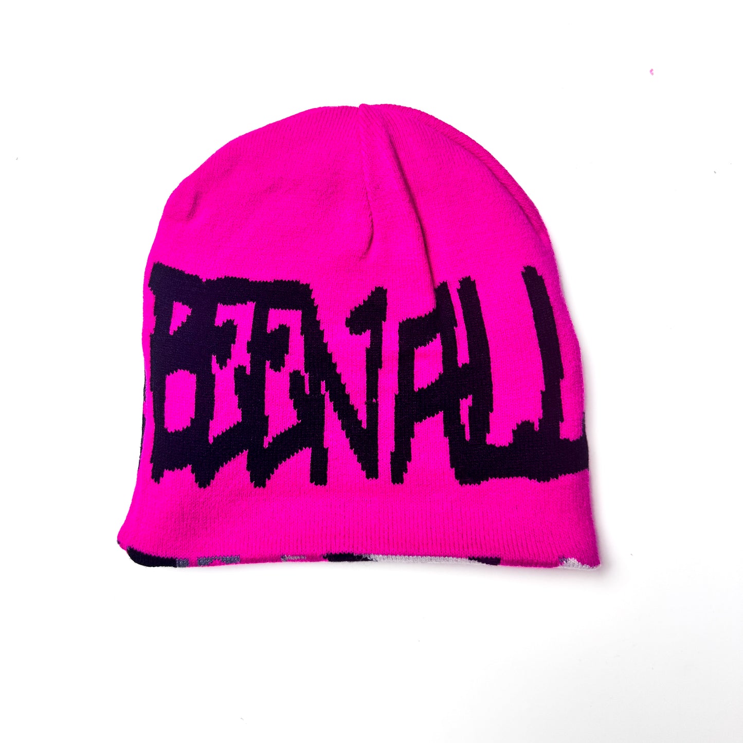 PINK CAMO REVERSE BEANIE