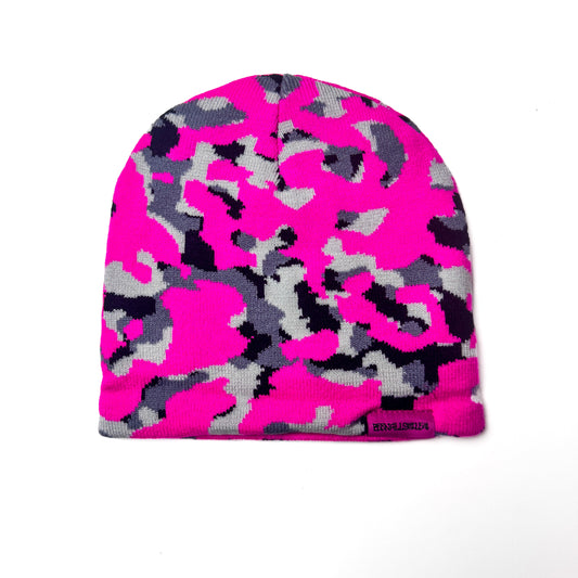 PINK CAMO REVERSE BEANIE