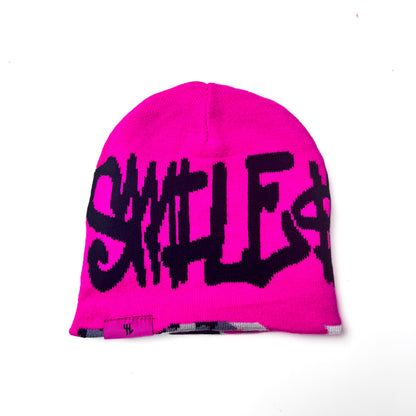 PINK CAMO REVERSE BEANIE
